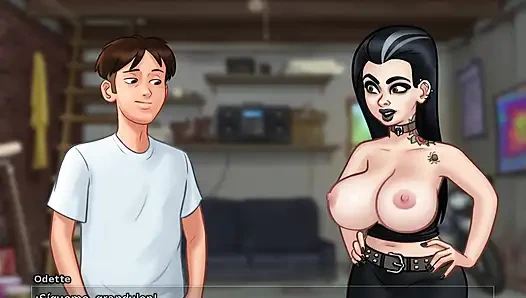 Грудастая и большая задница, готика занимается сексом с ее изуминки в любом месте, где она получает свое молоко - летняя сага