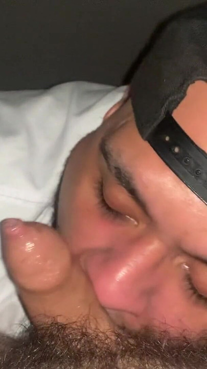 Captivating moment from "Straight friend loves how his cock feels in my mouth"