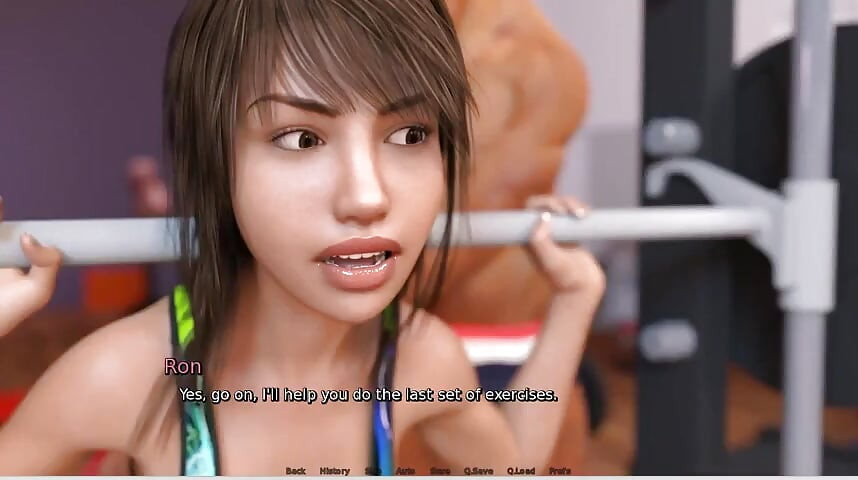 Laura Lustful Secret - Gameplay - Roleplay - Gym - Bouncing Ass Squat and Teasing Trainer