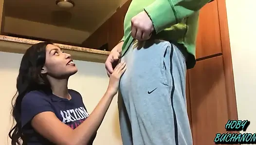 Shy College Girl Rough Sloppy Facefucking Audition with Big Cumshot