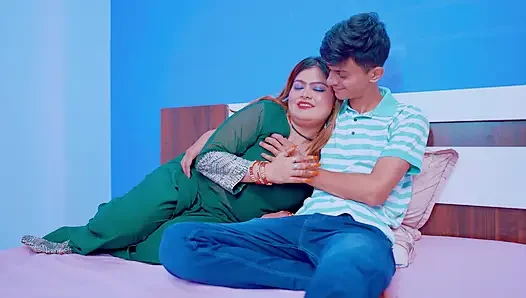 Big boobs hot newly married couple enjoyed their first suhagrat night