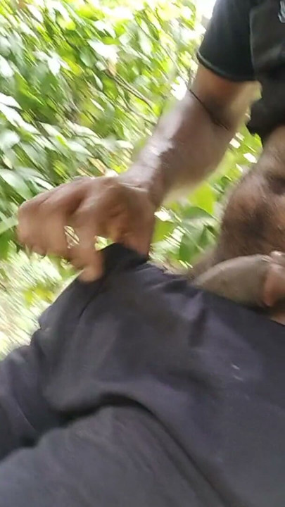 The boy from the local village goes to the garden and climbs on the ground and punches him | Clip 2