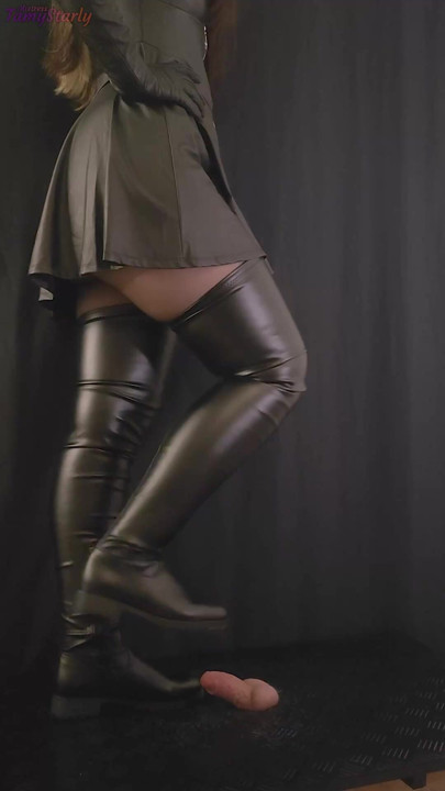 Heavy Trampling Your Dick in Thigh High Leather Boots - (Edited Version) - TamyStarly - Trample, Crushing, Crush, Bootjob, Ball
