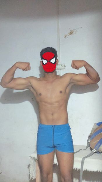 Flexing body after gym