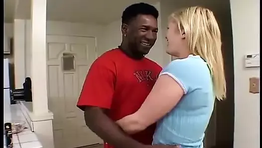 White Blonde Meets a Black Friend and Rides His Big Dick