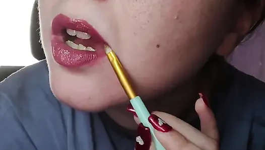 Lippen und Lippenstift-fetisch