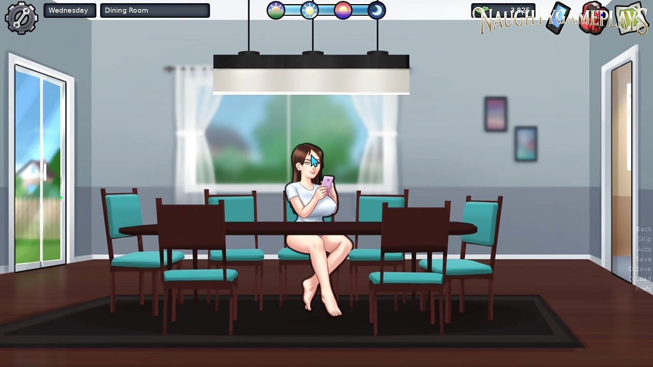 Summertime Saga Part 50 By DarkCookie, Horny busty milf strokes and rubs big cock, 3D Game