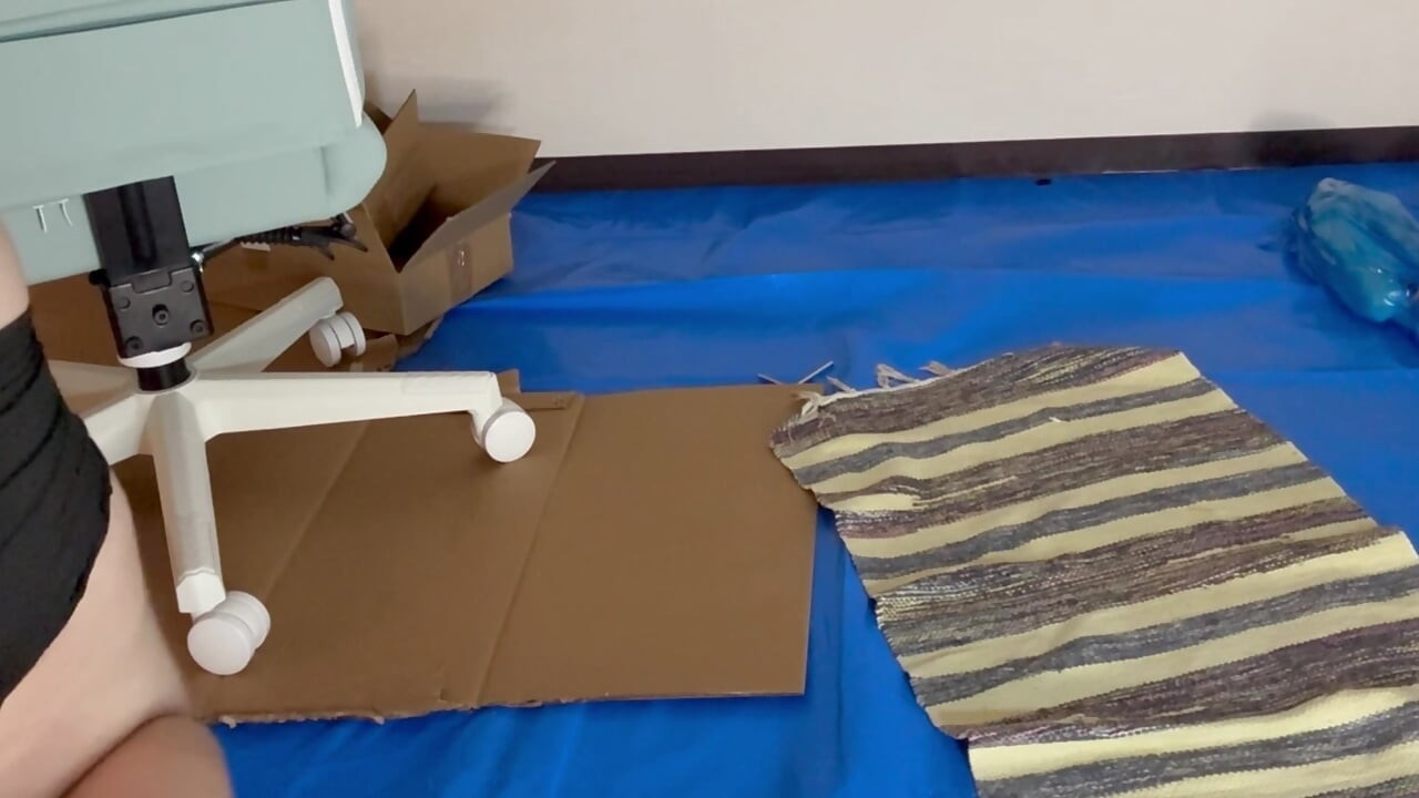 BBW Big Tits in a tubetop building a Desk Chair (Part Two)