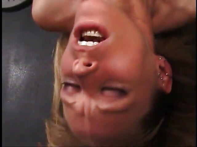 Hot tits slut Nina Ferri on gym bench sucks a big cock fitness dude and fucks it