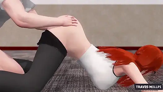 Сексуальная крошка тренируется в штанах для йоги