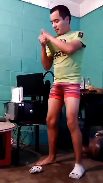 Jesus in boxer touching his penis