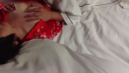 I Seduced Her in a Red Kimono, and After Giving Her Cunnilingus, She Penetrated Me From Behind and Made Me Cum Inside Her