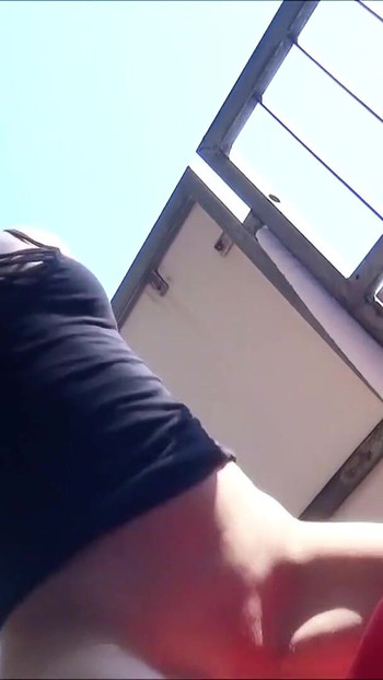 Spectacular moment from "18yr old German Ex-Girlfriend Lina Public Fucked on Balcony"