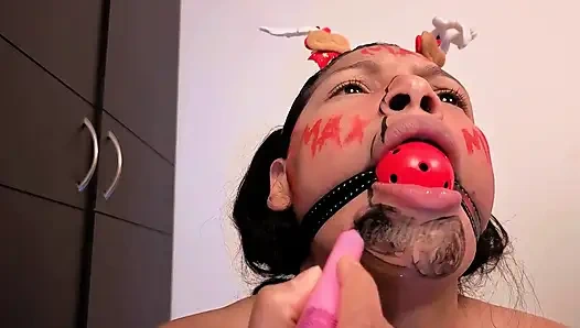 Körperschreib Bich BDSM Deep Throat zu 4 Schwänzen