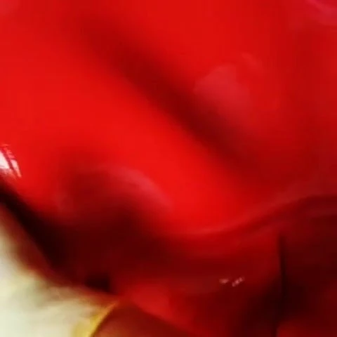 Johanna play with red rubber
