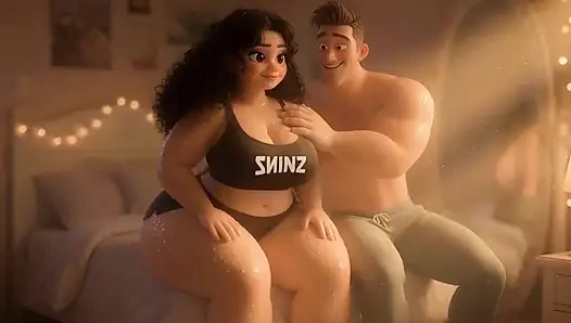 From Chubby & Ignored to Curvy Cock Tease Ep2 First Gym Day & Teasing Begins