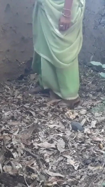 Must-see moment from "Desi sister-in-law doing mangal in the jungle for the first time sucked land in mouth with"