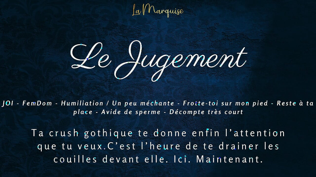 [French Audio Porn] Your gothic crush makes you empty yourself in front of her
