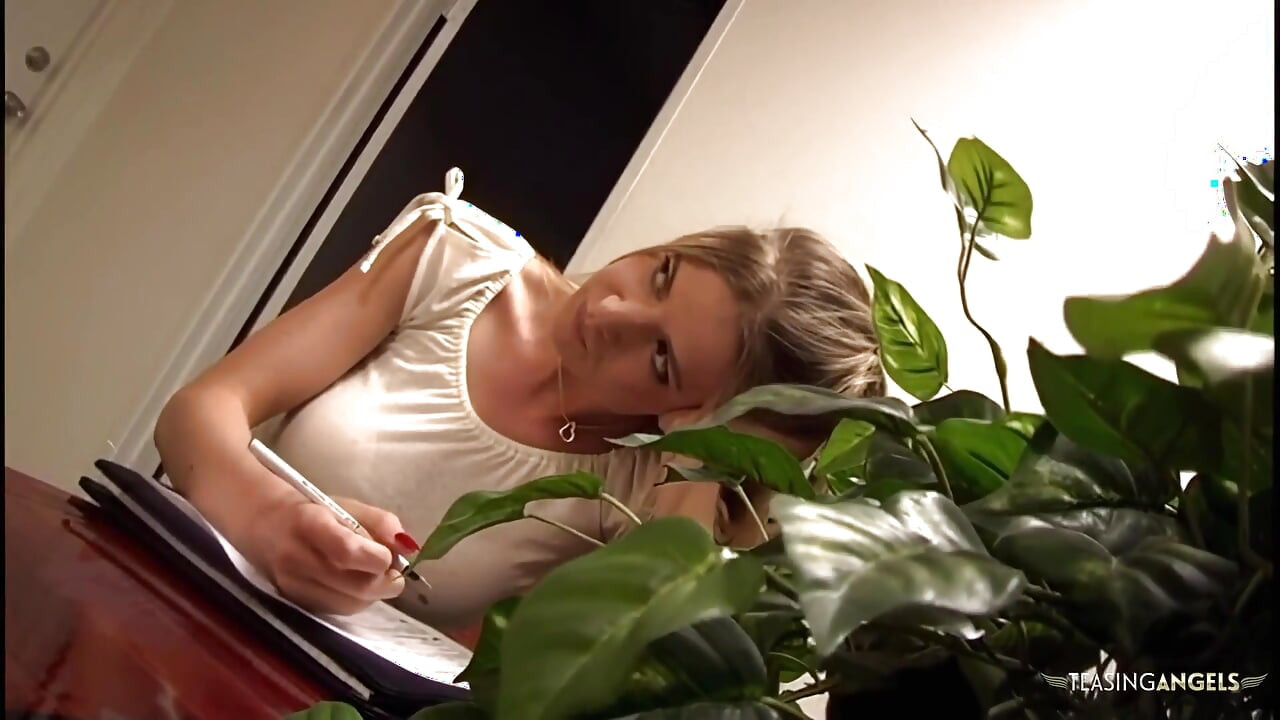 Bratty blonde fantasizes about being a stripper that gets dicked down by the handsome customer