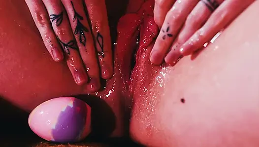 Egg Laying & Squirting Orgasm, Extreme Wetness, Real Female Orgasm , HD Solo