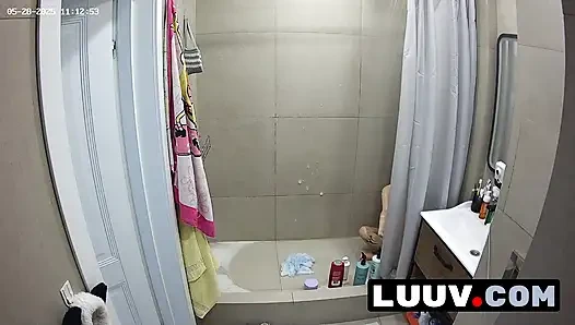 LUUV. Boyfriend with his girlfriend in the shower for a reality show