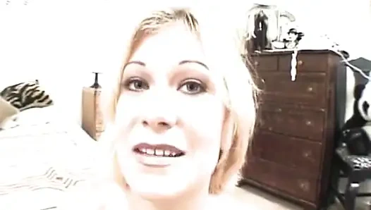 Blonde MILF Gagged and Deepthroating Massive Cock