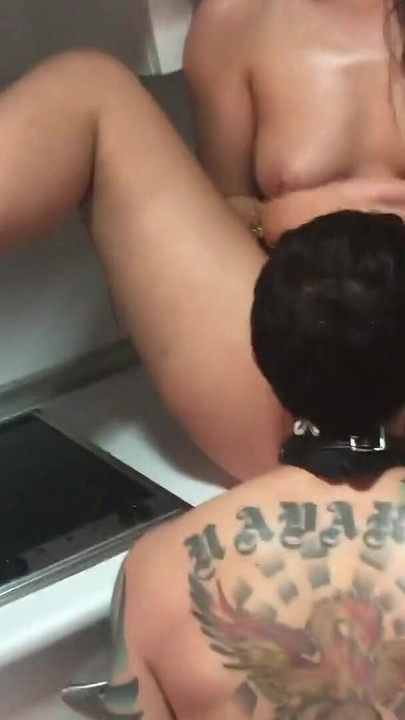 Iconic moment from "Tattooed man hard fucks my wife in the kitchen by LeaFrank"
