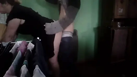 We Have Sex in the Kitchen Beside the Stove