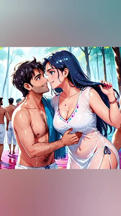 Memorable moment from "AI Generated Uncensored Anime Images Of Hot Indin Women Playing  Naughty Holi"
