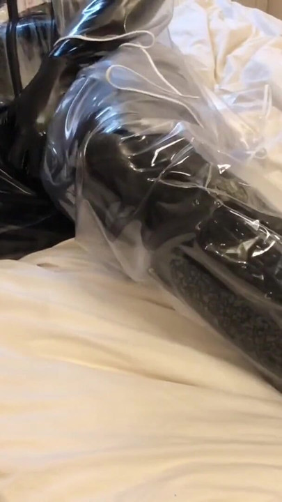 Must-see moment from "Transparent PVC Plastic Fetish Masturbation"