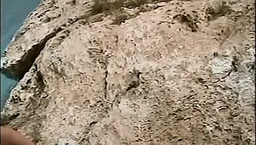 Horny Redhead Babe Fingers Pussy on Wild Beach