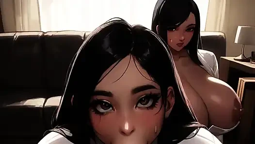 Korean Stepdaughter & Stepmom Share Black Stepdad's BBC