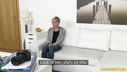 Fake Agent - Model Shows off Her Best Moves on the Desk