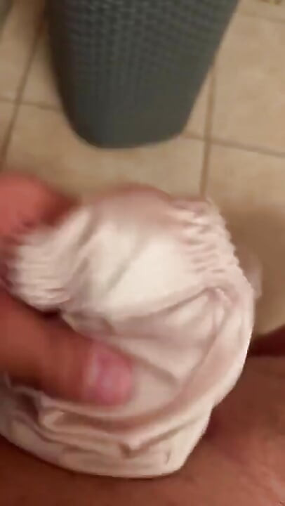 Jerking off Im My Stepmoms Pissy Panties