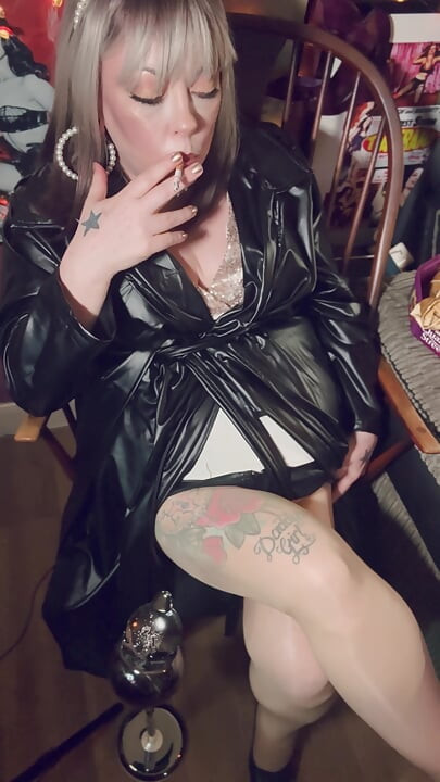 Leather Coat & Cigarettes - Miss Tina Snua Smokes For You