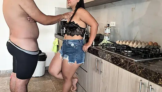 STEPMOM WANTS TO FUCK IN THE KITCHEN