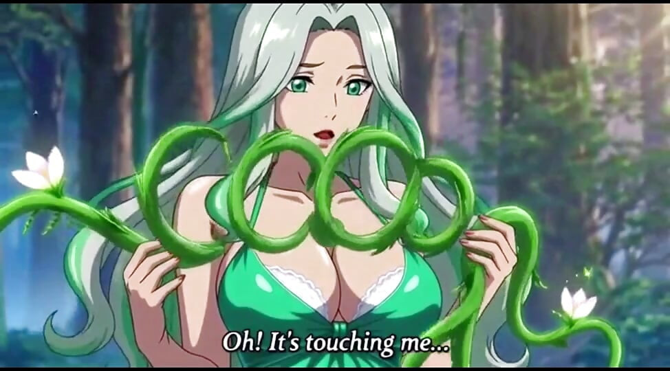 Sensual Forest Fantasy Vines Squeeze Her Big Boobs and Hips