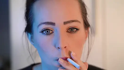 Sensual Close up Smoking with Petite Girl