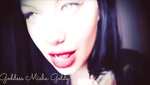 Wächst deine Sucht nach meinen großen roten lippen! Ich weiß, dass du lust mit meinem heißen mund hast!