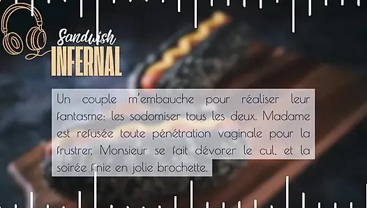 J'Encule Un Mari Et Sa Femme - французская аудио-история Свингера, анал, трах страпоном