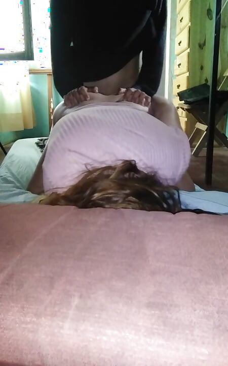 Recording with My Cell Phone with My Girlfriend in a Pink Dress