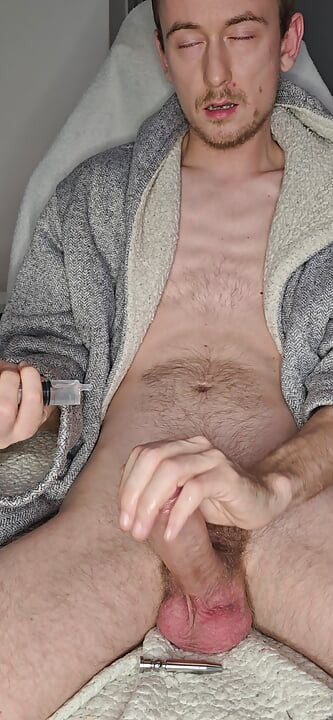 injektáž silikonového lubrikantu a ucpávání mého ptáka