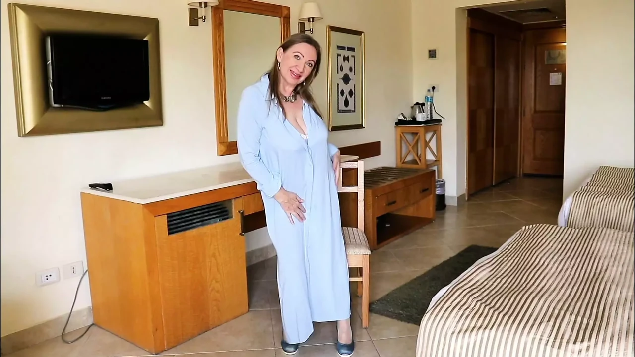 Hottest mature MILF ever teasing in stockings compilation