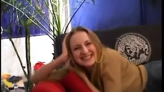 Lovely teen with sexy body sucks and rides hard cock