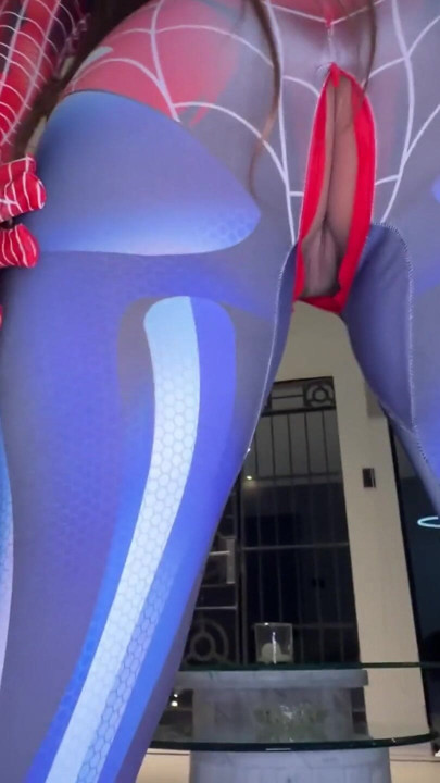 This Spider-Girl costume is really tight, stepbro. Rip it off and fuck me hard. | Clip 2