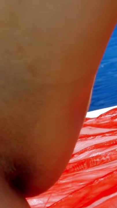 Zazel Paradise: Lovely Brunette Zazel Paradise Doing a Hot Striptease at the Pool
