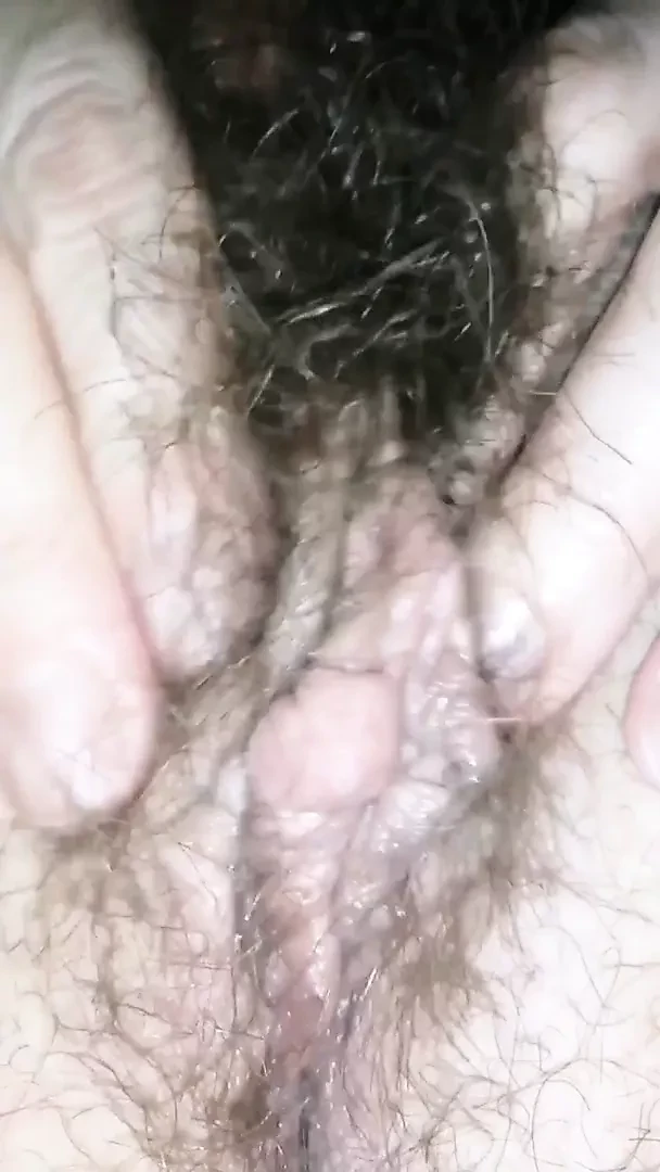Hairy natural juicy pussy, mature wife, homemade