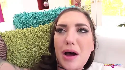 Long legs Rocky Emerson anal fuck, squirting and cum on eyes