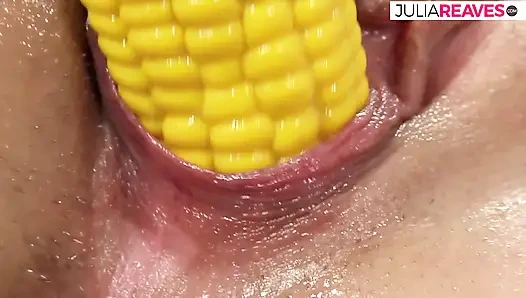 Babe moans as she fucks her tight pussy with a massive dildo