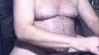Chubby Hairy daddy on cam